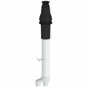 Burgerhout Safe-PP Kunststof Skyline Dakdoorvoer HR Zwart 2x80mm