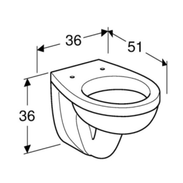 Wandcloset ZICO (Sphinx) + Softclose Toiletbril (Pressalit) - Afbeelding 4