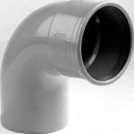 Pvc bocht 110mm mof/spie 90 graden Rubber