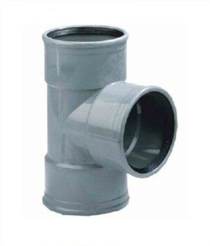 Pvc t-stuk 110mm 90 graden Rubber