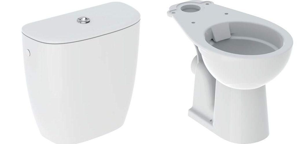 Geberit Bastia Staand Duobloktoilet PK Horizontaal - Wit Rimfree