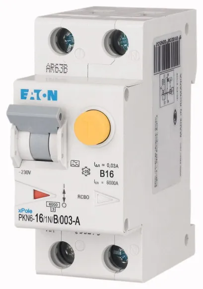 Eaton Aardlekautomaat 16A/30mA - B Karakter 1P+N