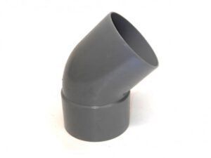 Pvc HWA bocht 70mm, mof/spie 45 graden