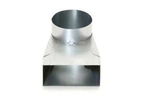 lepehoek symetrisch + flensbus 125 tbv instortkanaal 170x70mm