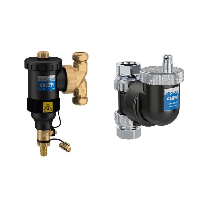 Caleffi Vuilafscheider + Caleffi Luchtafscheider 22MM