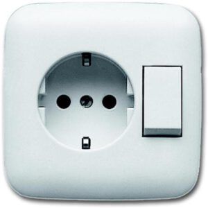 Busch-Jaeger Reflex Combi Wandcontactdoos + Wisselschakelaar Wit