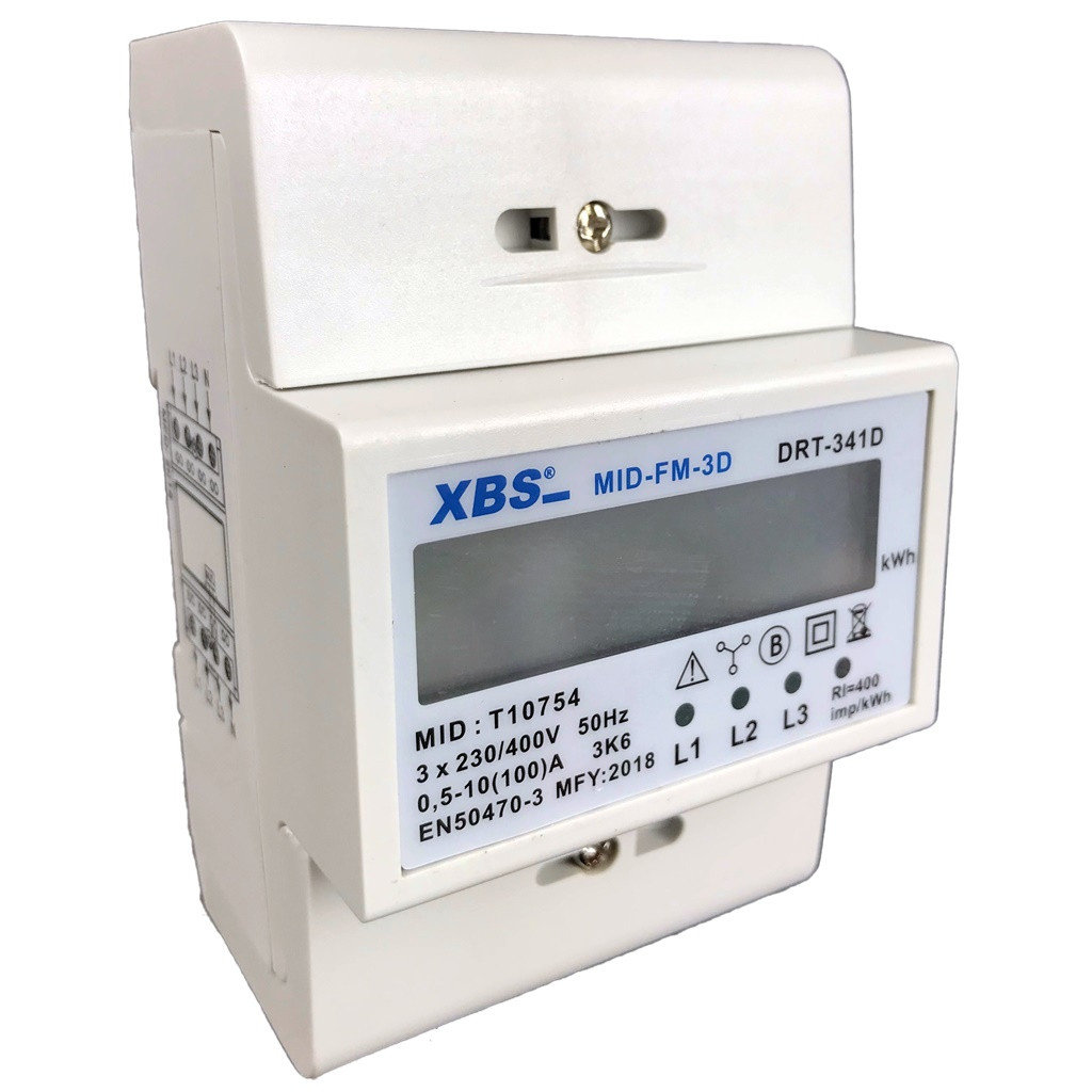 kWh meter 3F Direct 100A MID GEIJKT 4MOD