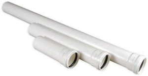 Enkelwandig Rookgas PP-S 80MM Mof/Spie 500MM Wit