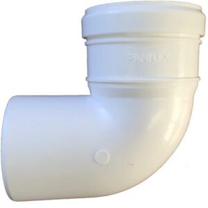 Enkelwandig Rookgas Bocht PP-S 80MM Mof/Spie – 87/90 Graden Wit