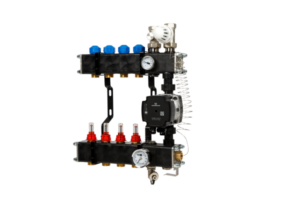 VTE Composiet 4 Groepen Verdeler + Grundfos UPM3 Pomp