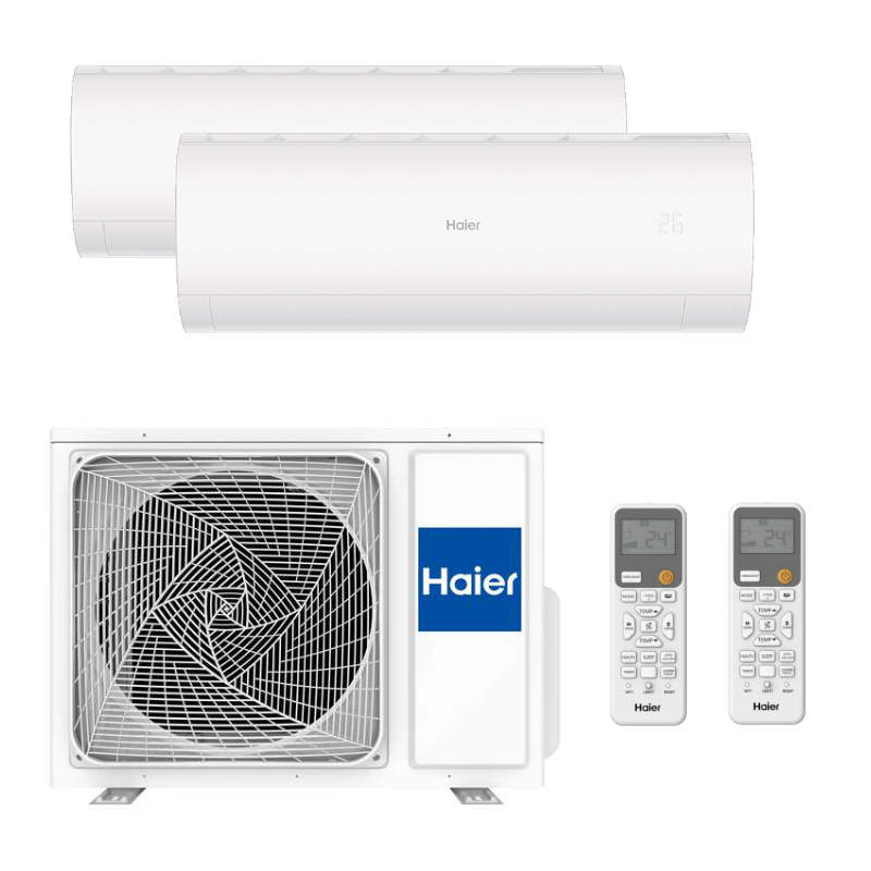 Haier Pearl Premium Multi-Split Airco 2x 5,3kW R32 Binnenunit + 1x 10,5kW Buitenunit