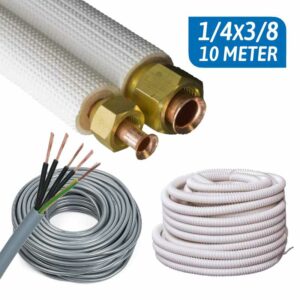 Airco Aansluitset 1/4x3/8 5×1.5MM2 - 10 Meter