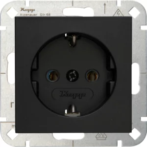 Kopp Wandcontactdoos RA HK07 Mat Zwart
