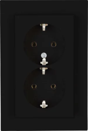 Kopp 2V Wandcontactdoos RA HK07 Mat Zwart