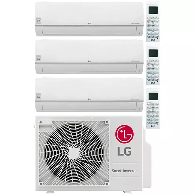 LG Triple Multisplit MU3R19 1x 3,5kW 2x 2,5kW Binnenunit + 1x 5,3kW Buitenunit - WiFi