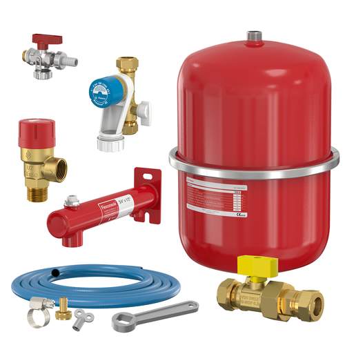 Flamco Ketel Aansluitpakket 18/0.5 Rood