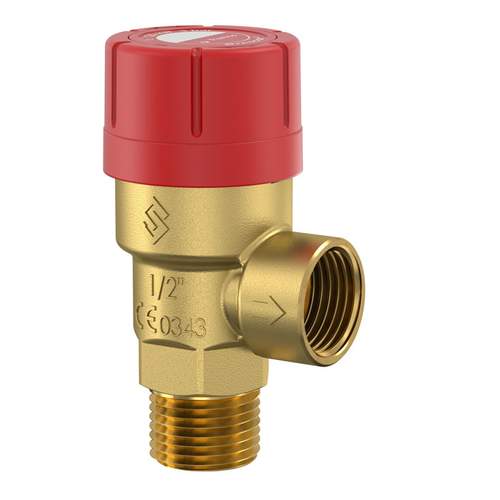 Flamco Prescor Overstortventiel 1/2 Binnendraad x Buitendraad 3 Bar