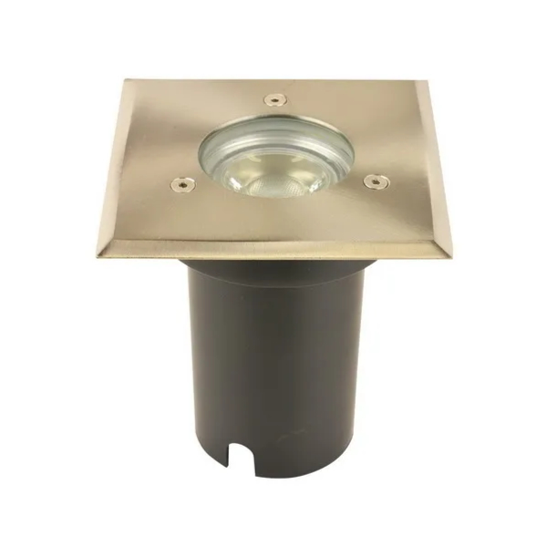 Simply Design LED Grondspot Vierkant + GU10 5W LED - Aluminium