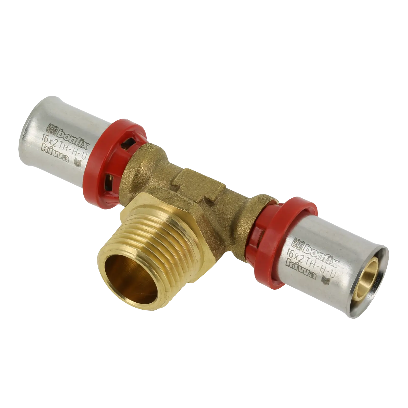 Bonfix Alu-pers T-stuk 16 x 1/2" bu.dr. x 16 mm