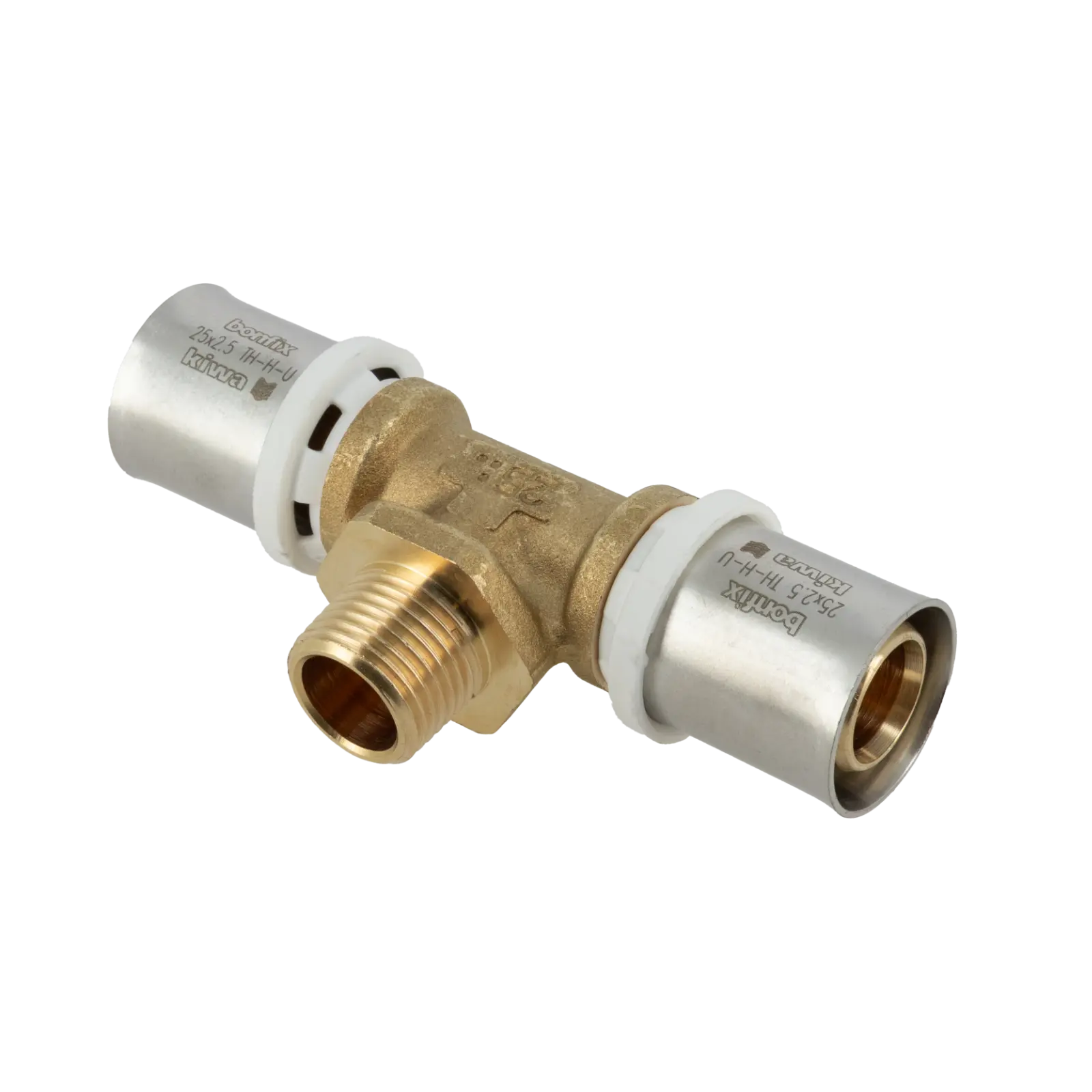 Bonfix Alu-pers T-stuk 25 x 1/2" bu.dr. x 25 mm