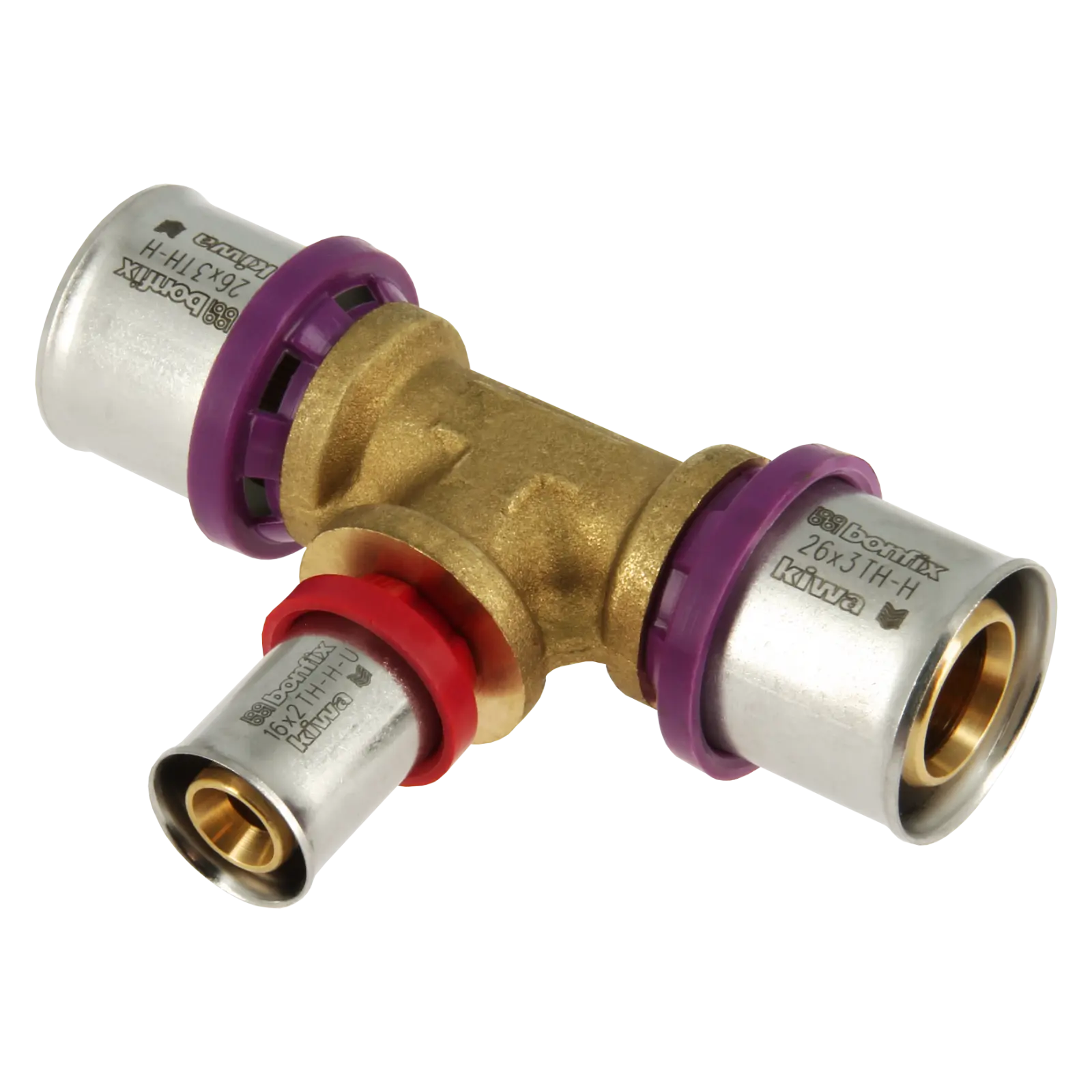 Bonfix Alu-pers verloop T-stuk 26 x 16 x 26 mm