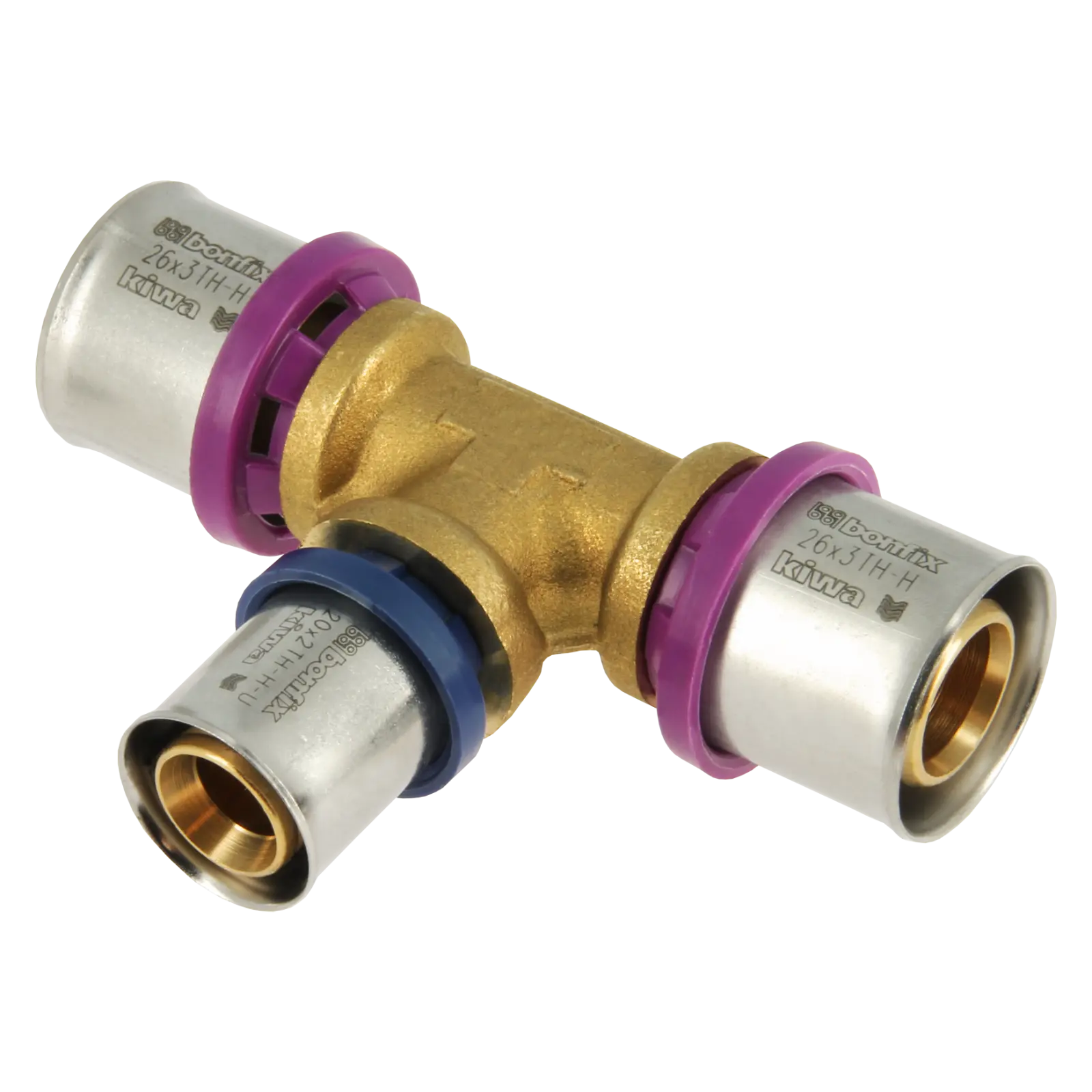 Bonfix Alu-pers verloop T-stuk 26 x 20 x 26 mm