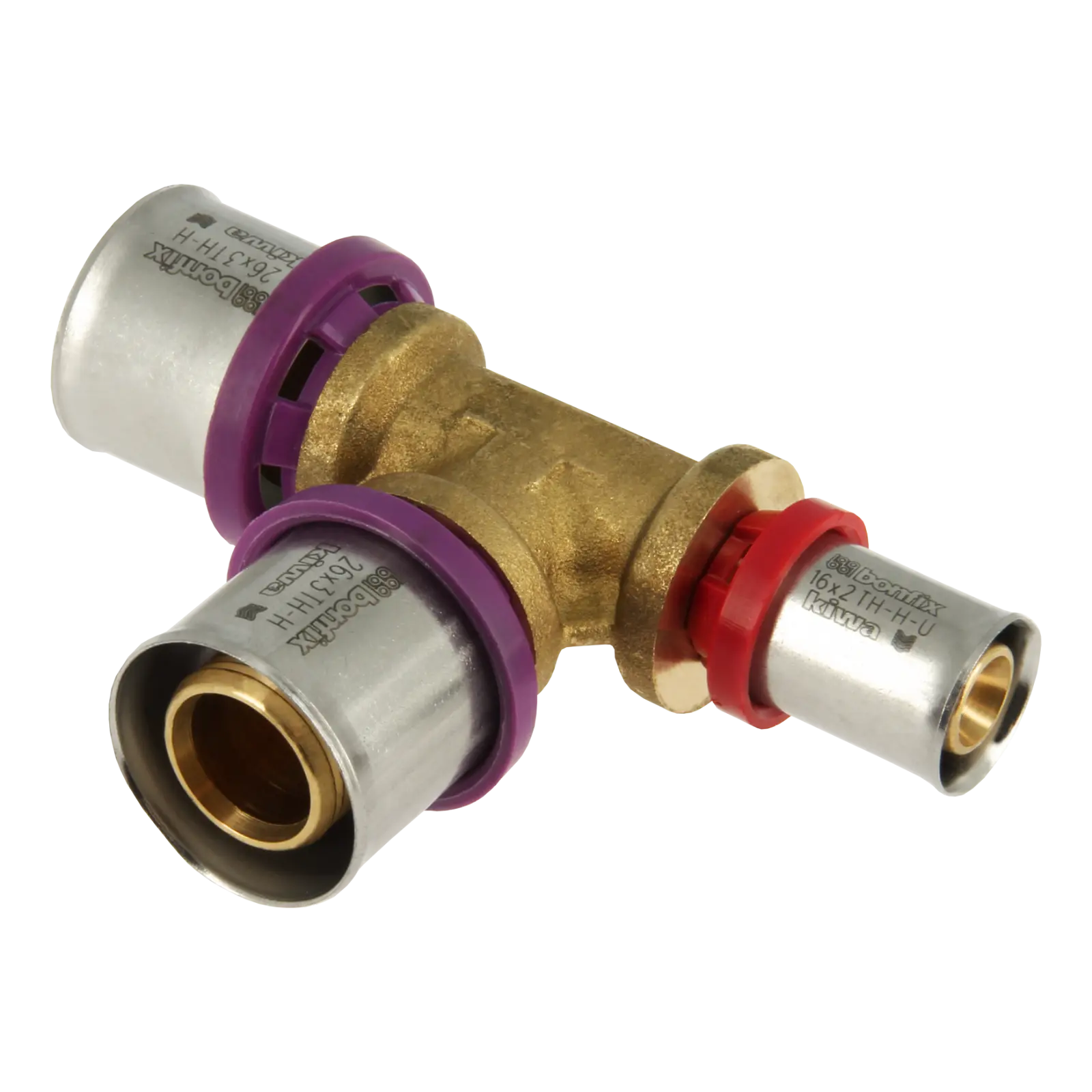 Bonfix Alu-pers verloop T-stuk 26 x 26 x 16 mm