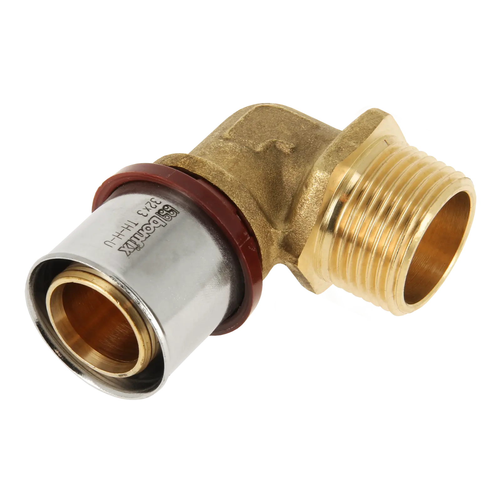 Bonfix Alu-pers kniekoppeling 1" bu.dr. x 32 mm
