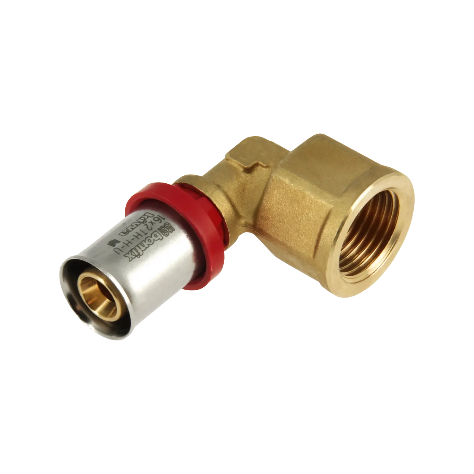 Bonfix Alu-pers kniekoppeling 1/2" bi.dr. x 16 mm