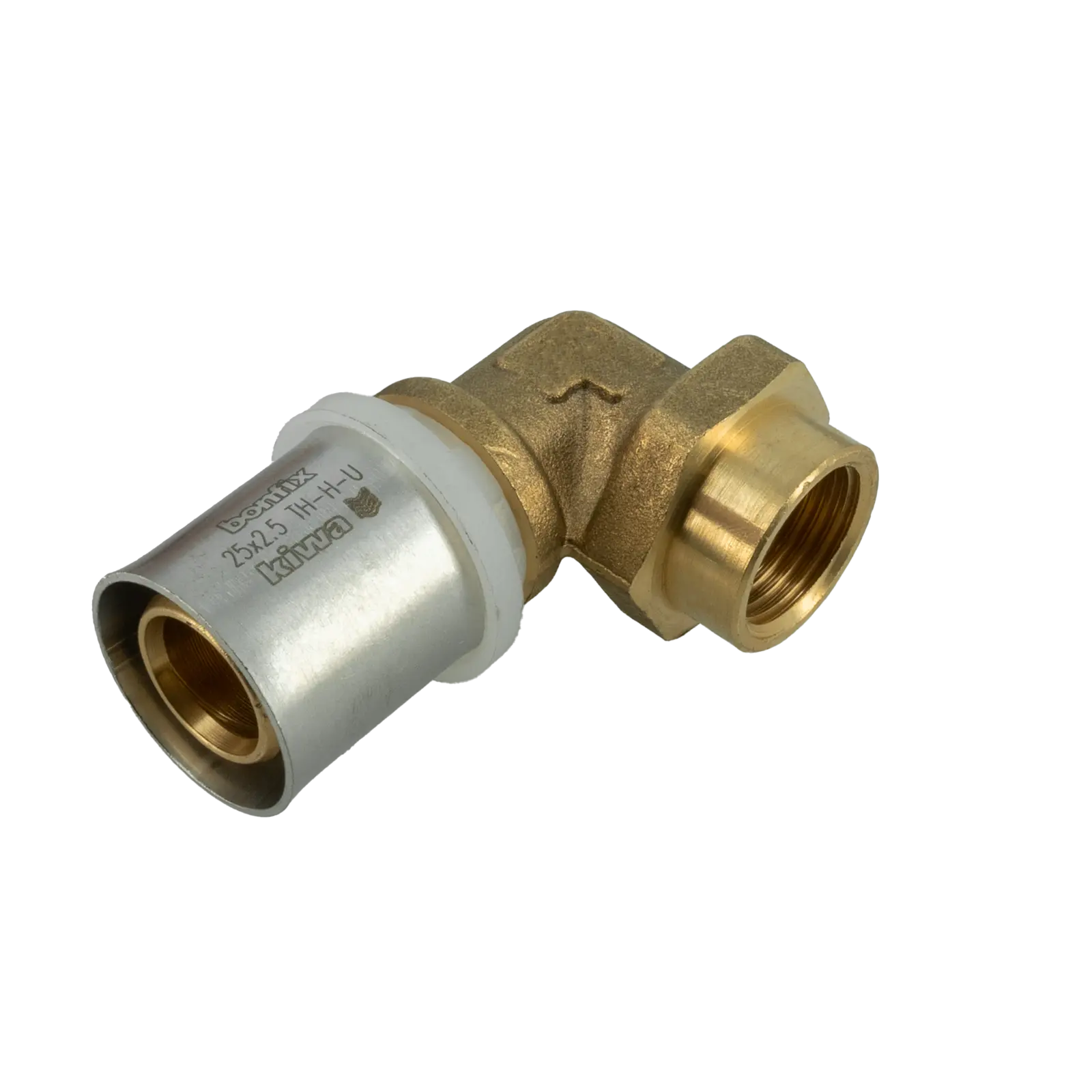 Bonfix Alu-pers kniekoppeling 1/2" bi.dr. x 25 mm