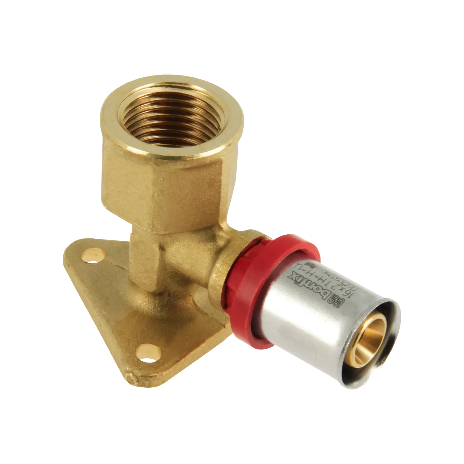 Bonfix Alu-pers muurplaat 1/2" bi.dr. x 16 mm H=47 mm