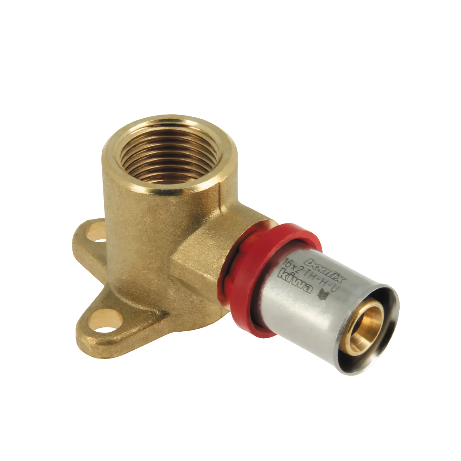 Bonfix Alu-pers muurplaat 1/2" bi.dr. x 16 mm H=35 mm