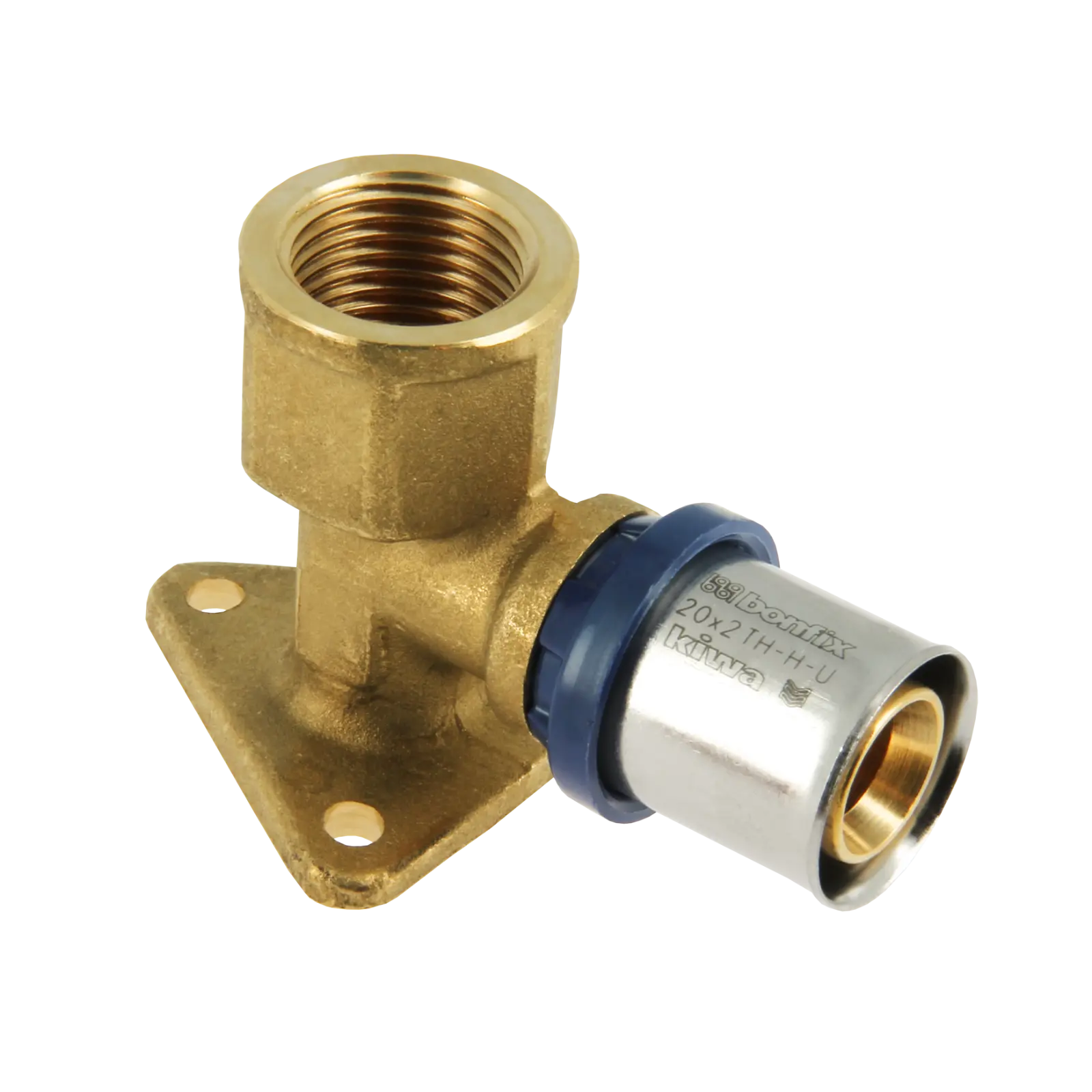 Bonfix Alu-pers muurplaat 1/2" bi.dr. x 20 mm