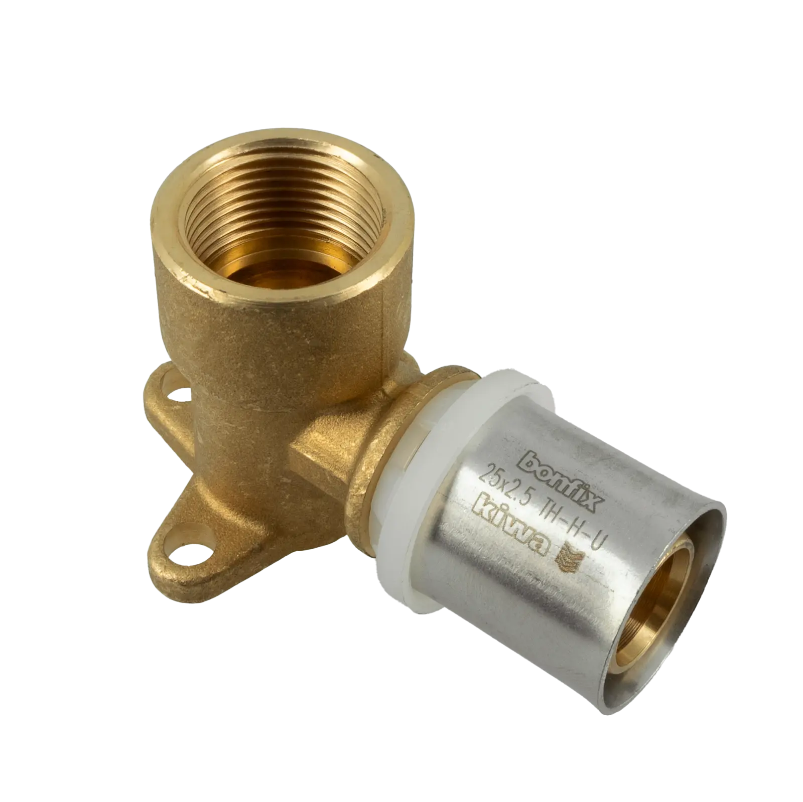 Bonfix Alu-pers muurplaat 3/4" bi.dr. x 25 mm