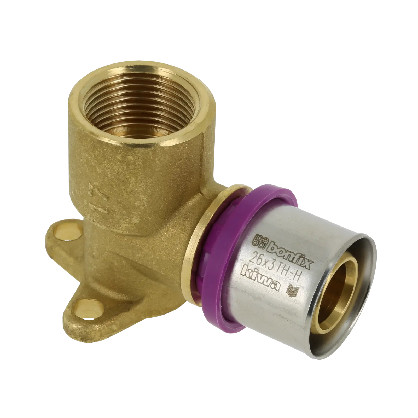 Bonfix Alu-pers muurplaat 3/4" bi.dr. x 26 mm