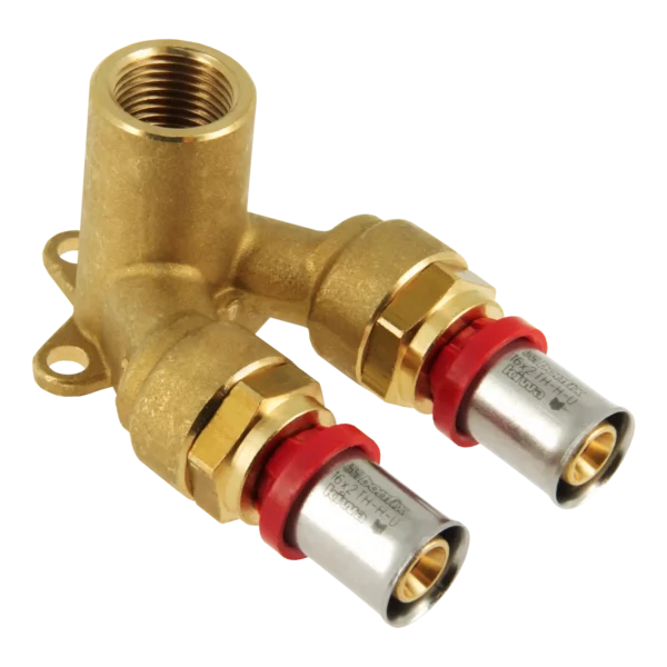 Bonfix Alu-pers muurplaat dubbel 16 x 1/2" bi.dr. x 16 mm