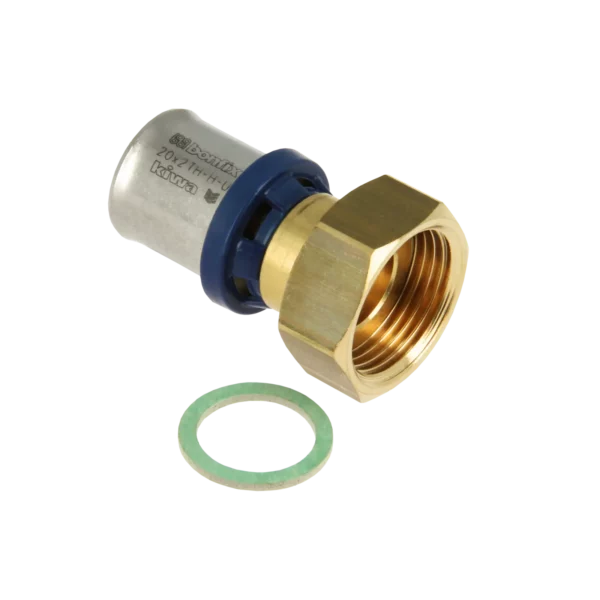 Bonfix Alu-pers 2-del. kopp. met losse moer 3/4" bi. x 20 mm