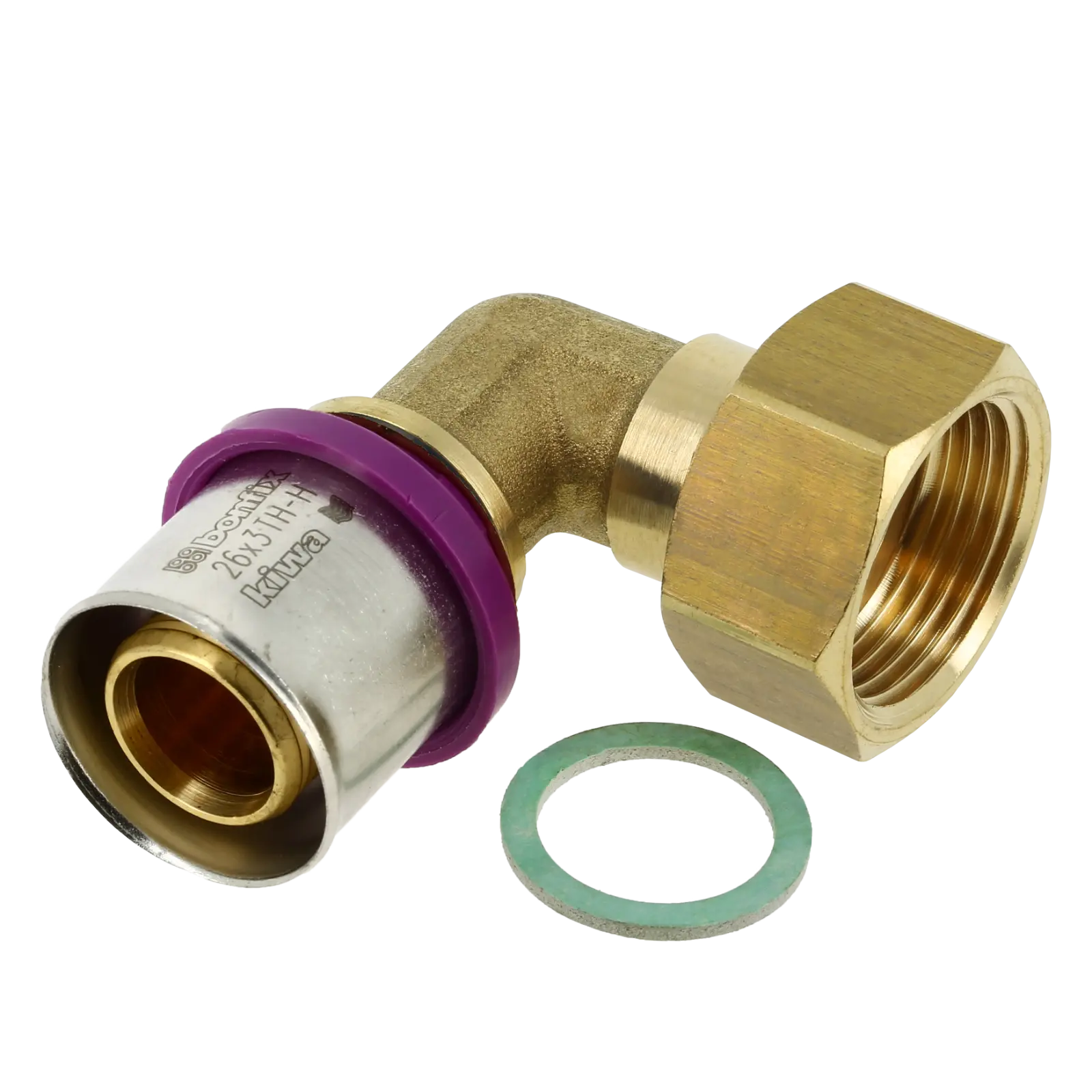 Bonfix Alu-pers 2-del. kniekopp. vl-dichting 3/4" bi. x 26mm