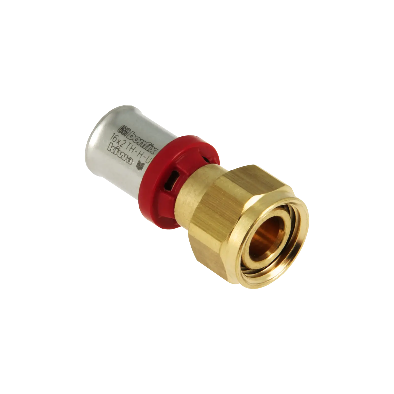 Bonfix Alu-pers 2-delige koppeling met moer 1/2" bi. x 16 mm
