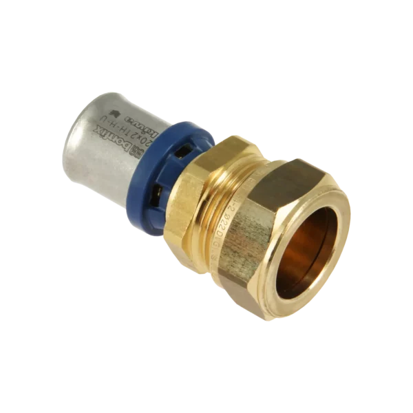 Bonfix Alu-pers rechte koppeling 20 x 15 mm knel