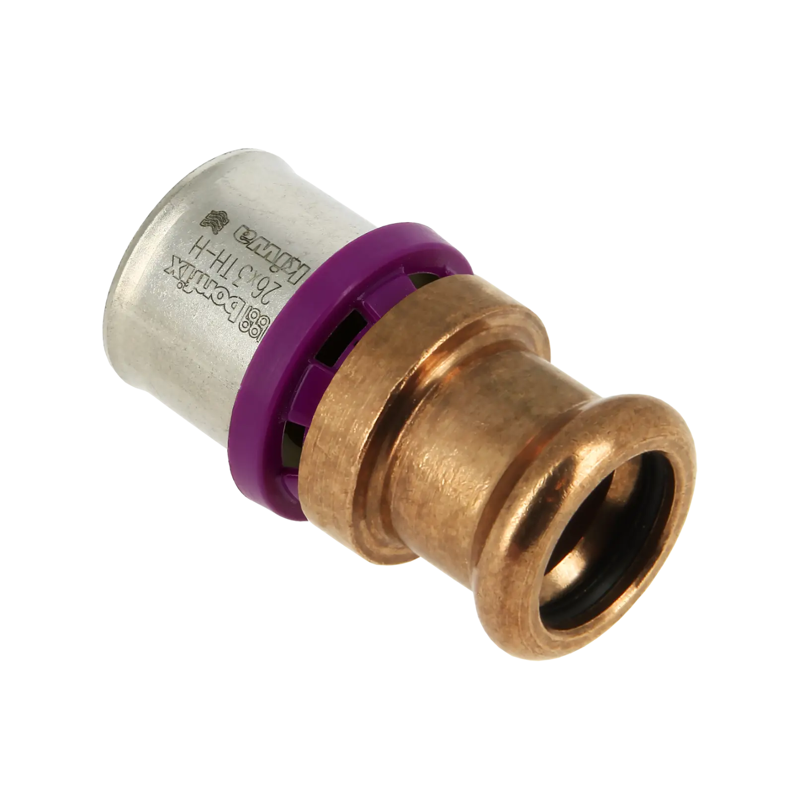 Bonfix Alu-pers rechte verloopkopp. 26 x 22 mm M-press