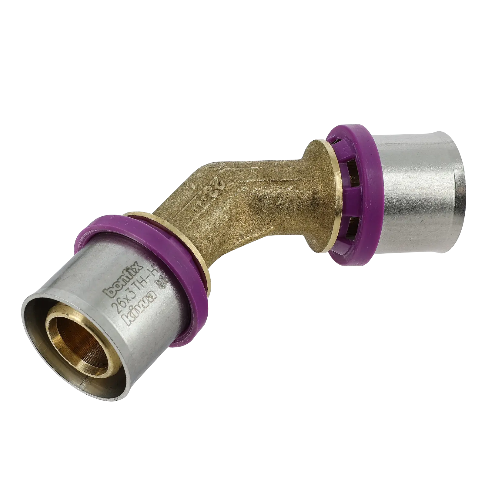 Bonfix Alu-pers bocht 45° 26 x 26 mm