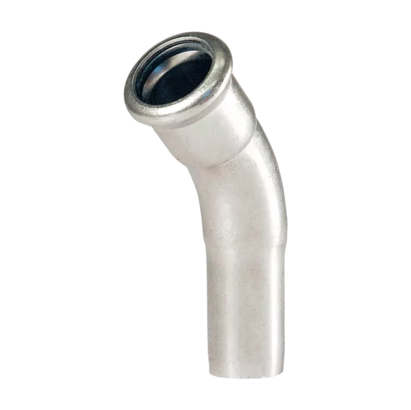 Bonfix M-press RVS-water insteekbocht 45° 88,9 x Ø88,9 mm