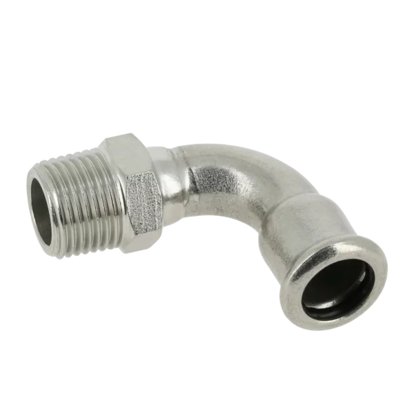 Bonfix M-press RVS-water bocht 90° 1/2" bu.dr. x 15 mm