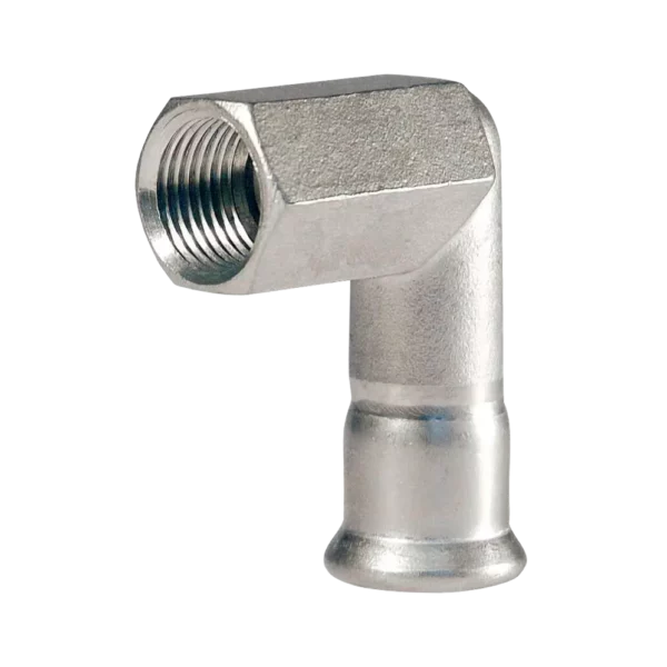 Bonfix M-press RVS-water kniekoppeling 1/2" bi.dr. x 18 mm