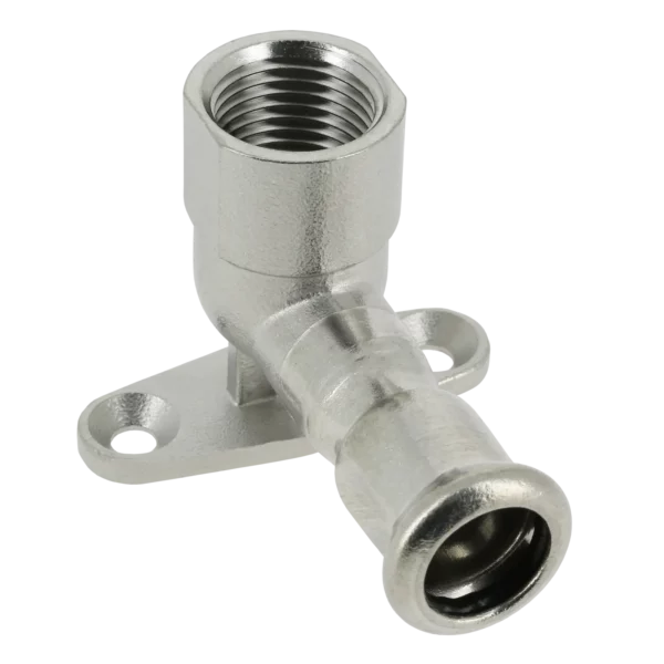 Bonfix M-press RVS-water muurplaat 1/2" bi.dr. x 15 mm