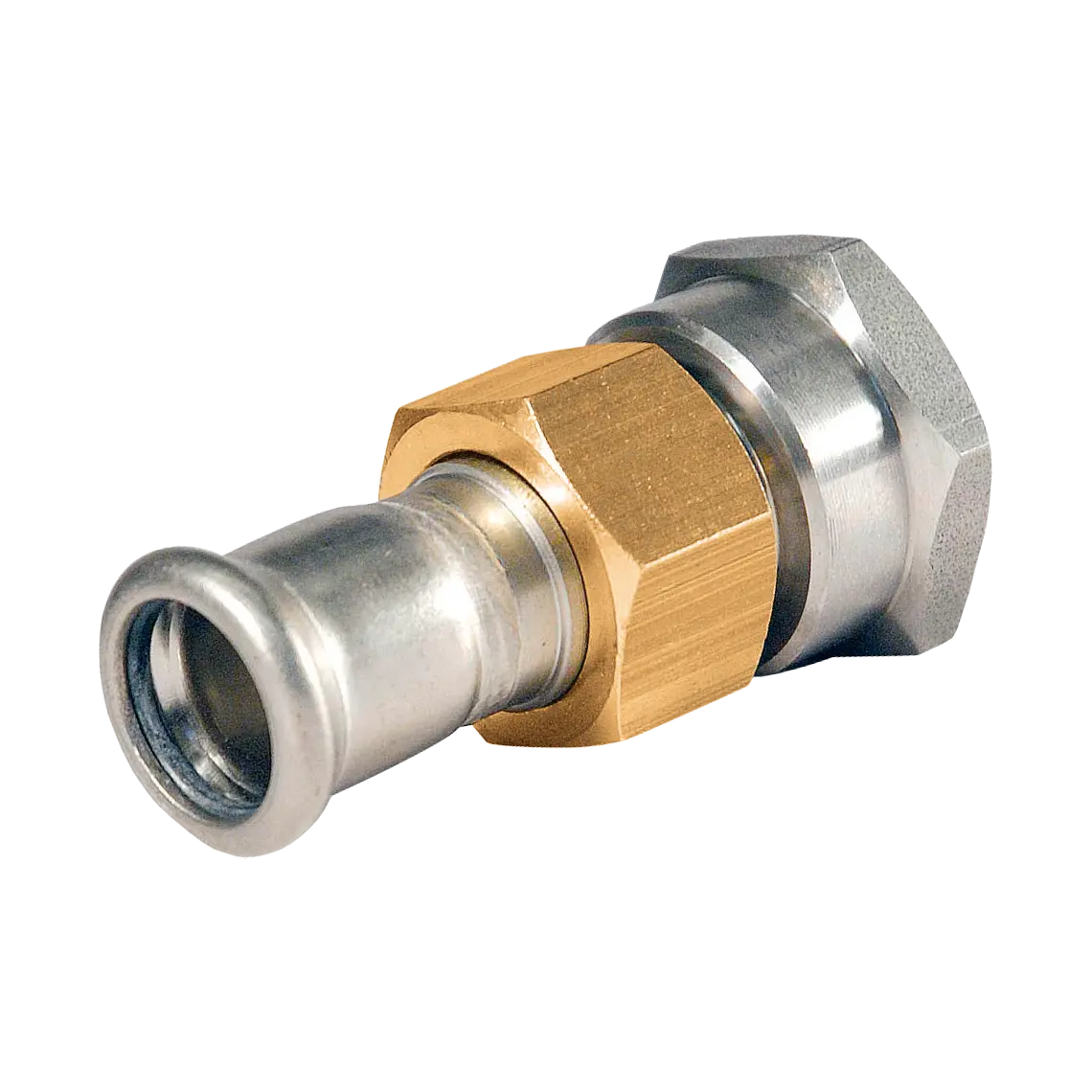Bonfix M-press RVS-water 3-delige kopp. 1/2".bi.dr. x 15 mm