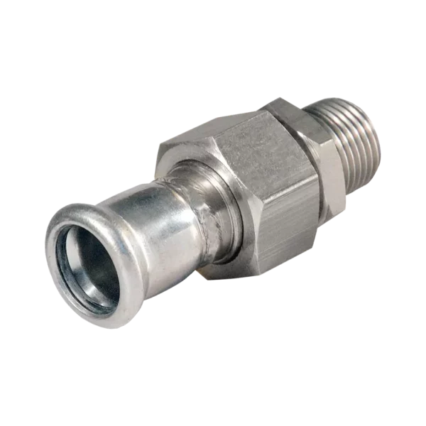 Bonfix M-press RVS-water 3-delige koppeling 2" bu. x 54 mm