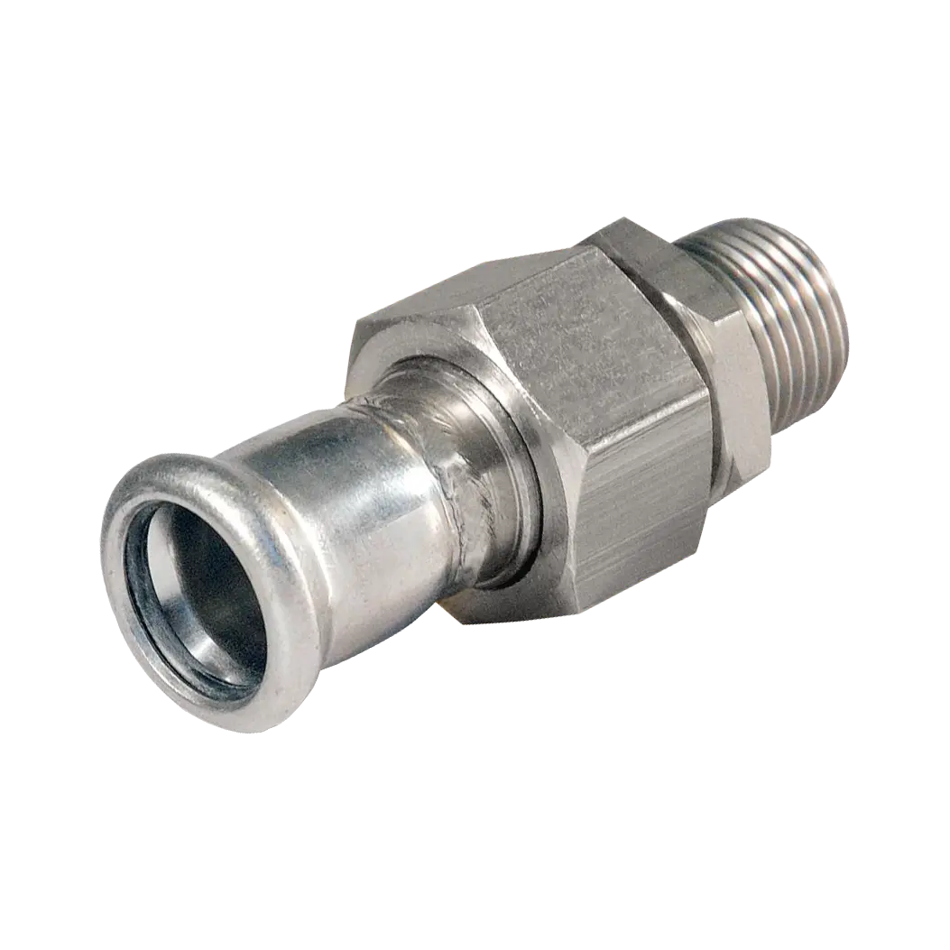 Bonfix M-press RVS-water 3-delige koppeling 2" bu. x 54 mm