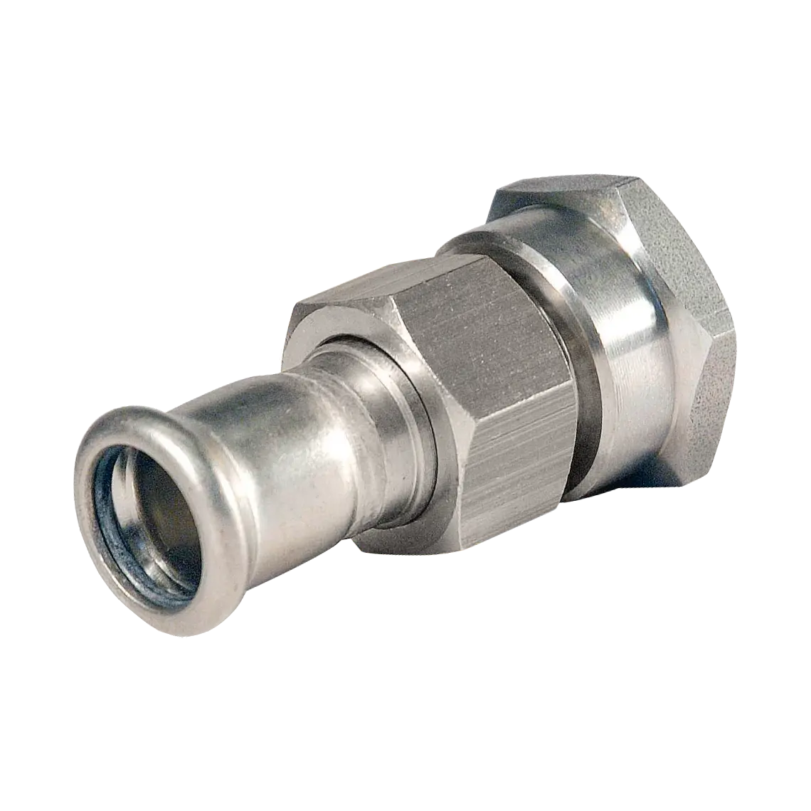 Bonfix M-press RVS-water 3-del. kopp. vlakd 2" bi.dr. x 54mm